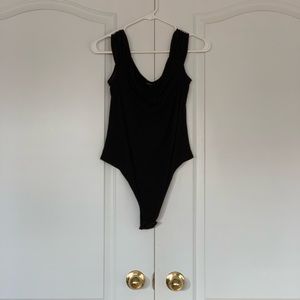 Black short sleeve bodysuit